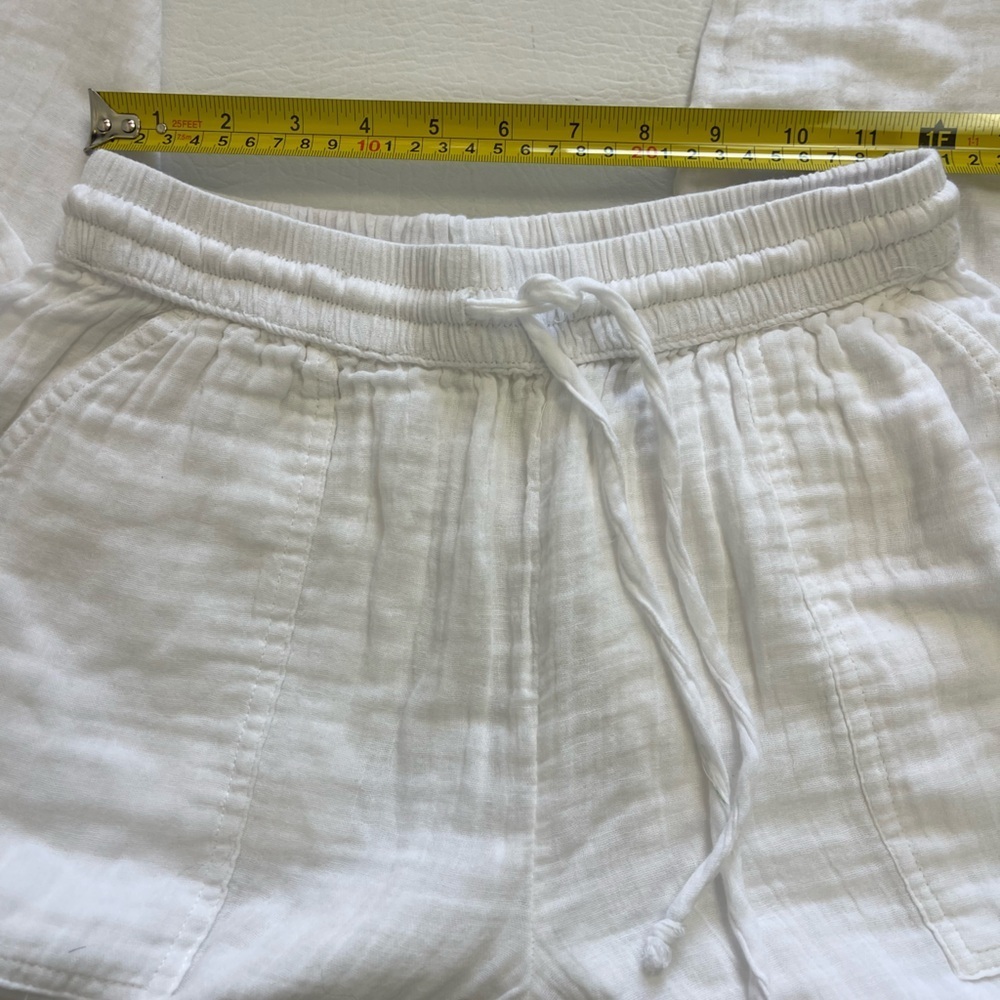 Aeropostale White Gauze Wide Leg Cargo Pants Coastal Beach Lightweight Small - Picture 5 of 14